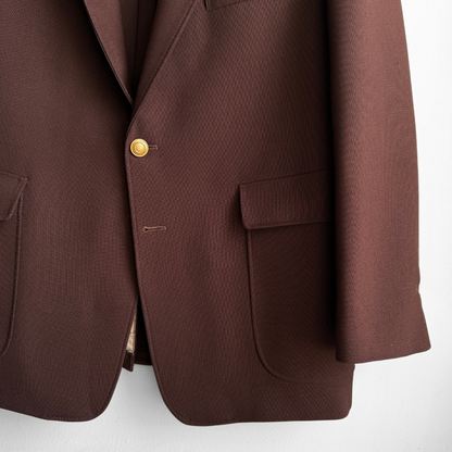 1960s Dark Brown Perma-Prest Blazer Jacket
