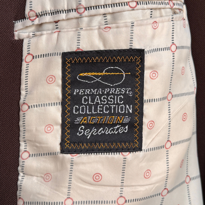 1960s Dark Brown Perma-Prest Blazer Jacket