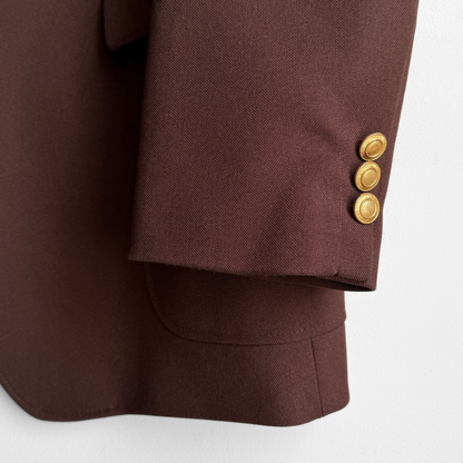 1960s Dark Brown Perma-Prest Blazer Jacket