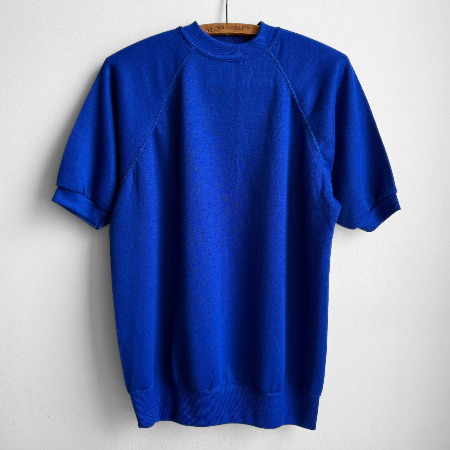 1960s Royal Blue Short Sleeve Sweatshirt
