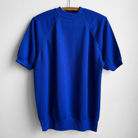 1960s Royal Blue Short Sleeve Sweatshirt