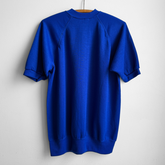1960s Royal Blue Short Sleeve Sweatshirt