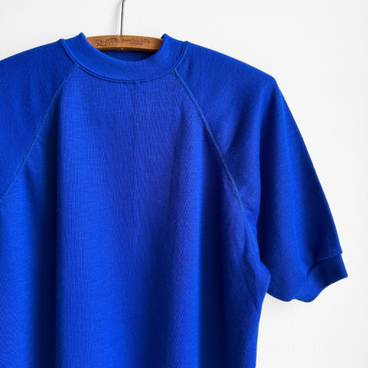 1960s Royal Blue Short Sleeve Sweatshirt
