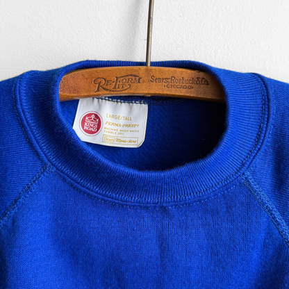 1960s Royal Blue Short Sleeve Sweatshirt