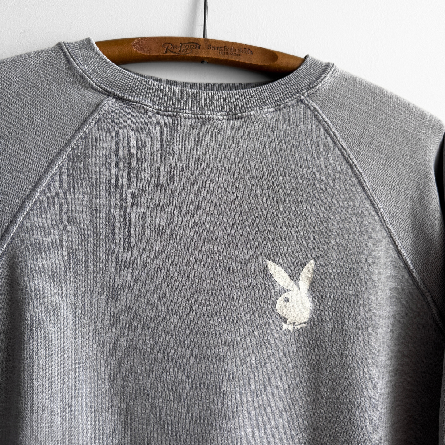 1970s Playboy Grey Raglan Sweatshirt