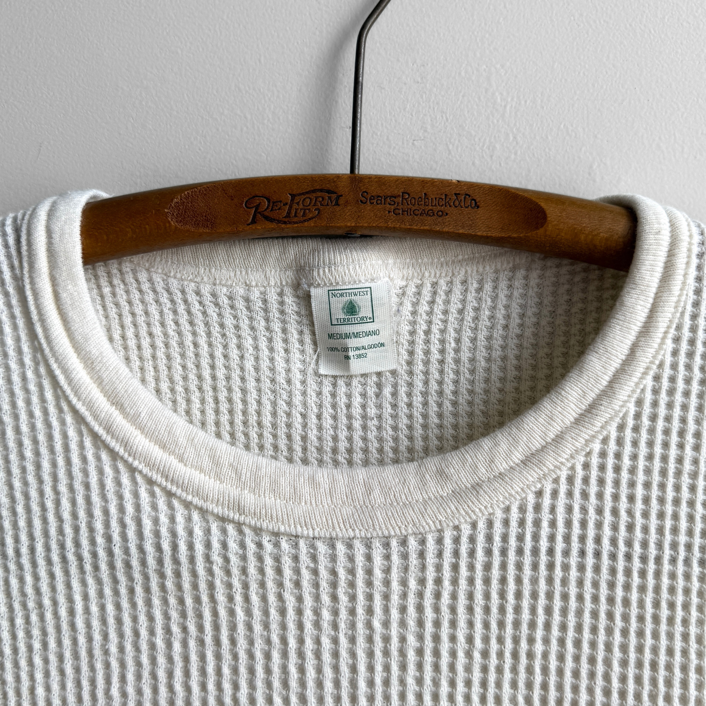 1990s Waffle Knit Thermal Long Sleeve