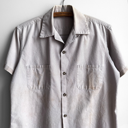 1950s Hercules Grey Loop Collar Work Shirt