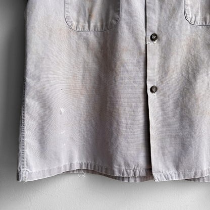 1950s Hercules Grey Loop Collar Work Shirt