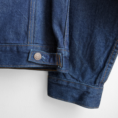 1980s Plain Pockets Blue Denim Trucker Jacket