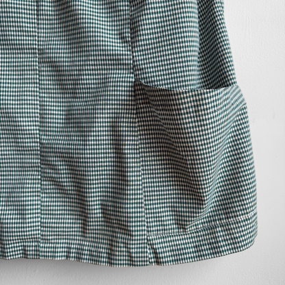 1970s Green Check Quarter Zip Cabana Shirt