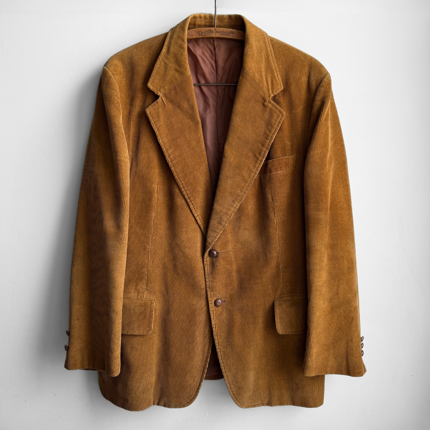 1960s Wheat Brown Corduroy Blazer Jacket