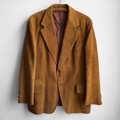 1960s Wheat Brown Corduroy Blazer Jacket