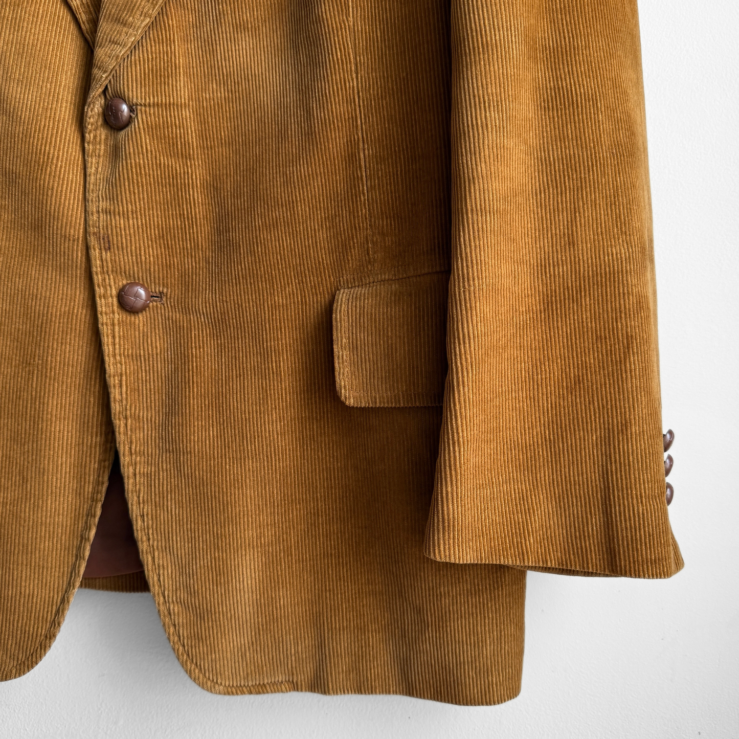 1960s Wheat Brown Corduroy Blazer Jacket
