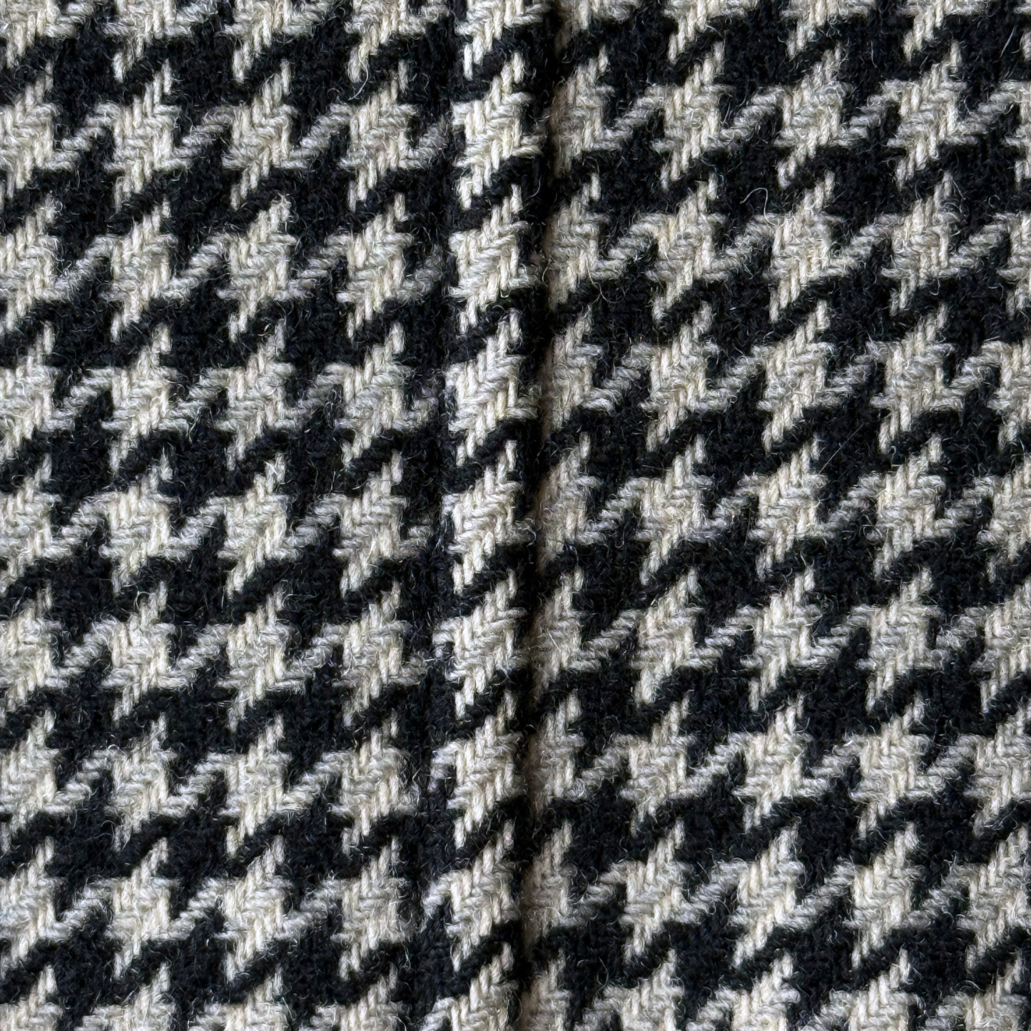 1960s Houndstooth Shearling Wool Overcoat