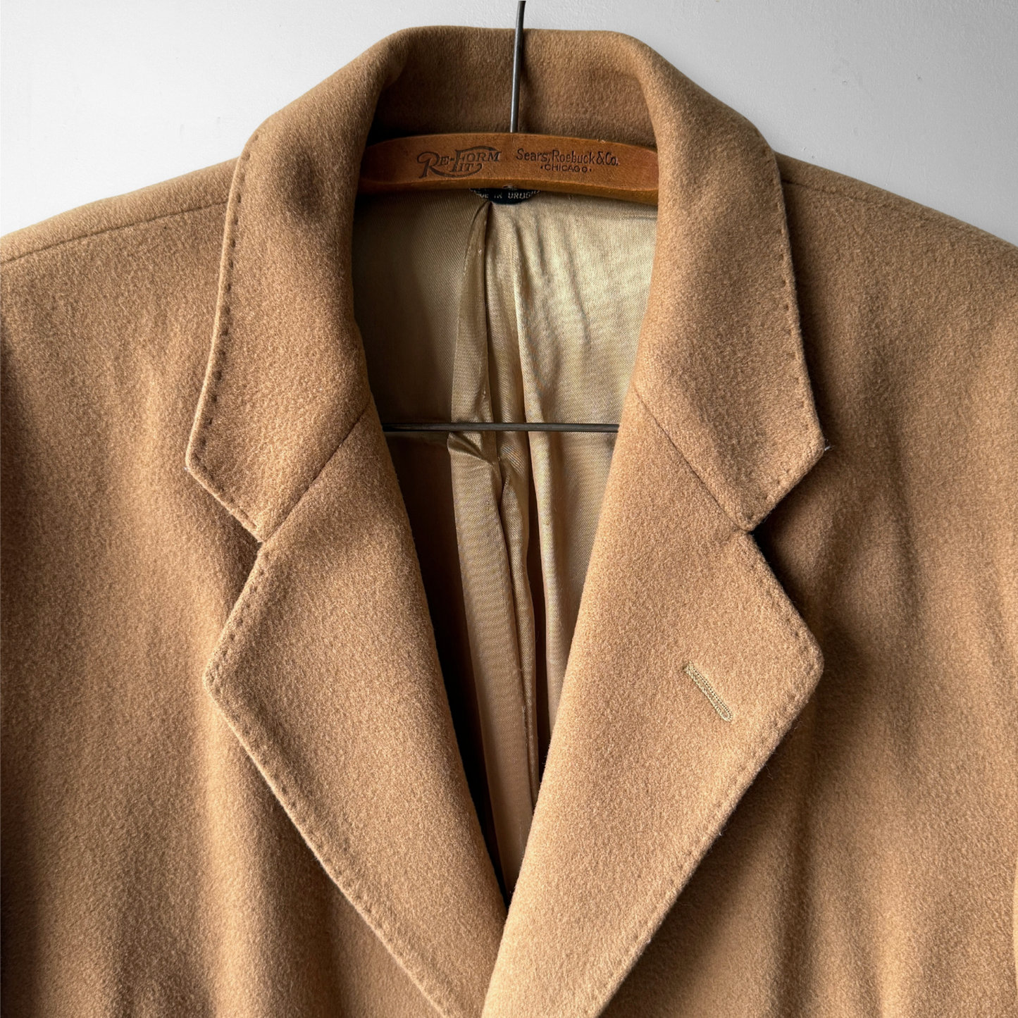 1960s Tan Cashmere Wool Overcoat