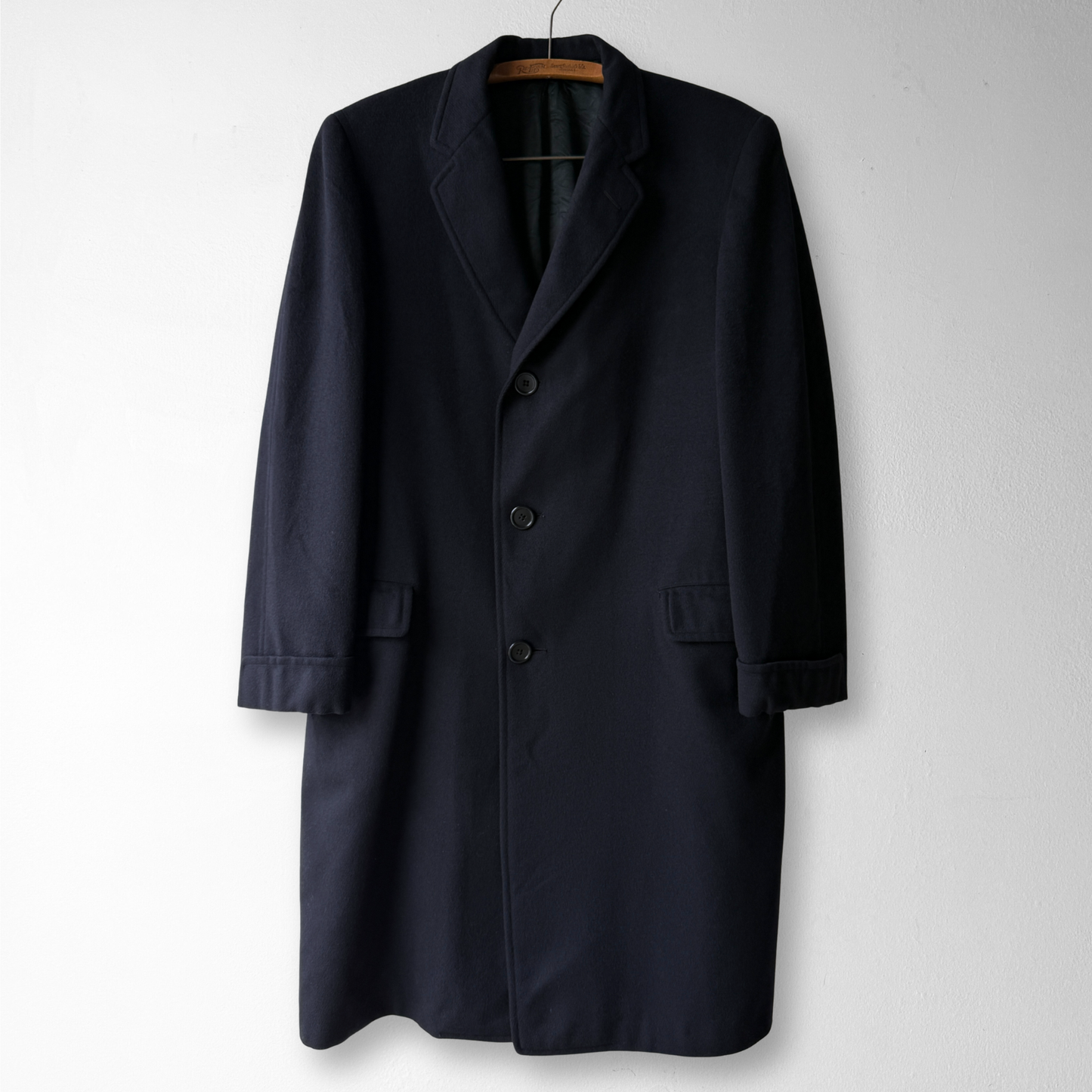 1960s Navy Blue Wool Overcoat