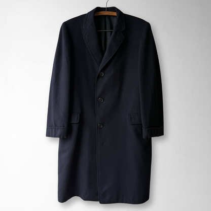 1960s Navy Blue Wool Overcoat