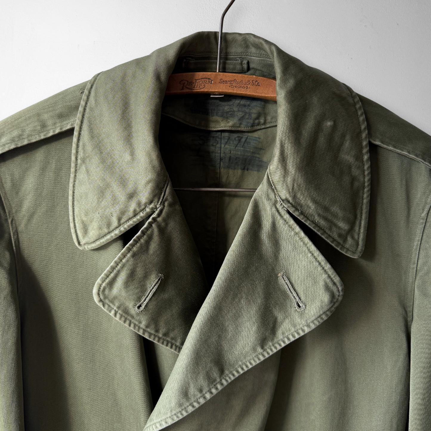 1950s U.S. Army OG 107 Heavy Field Overcoat
