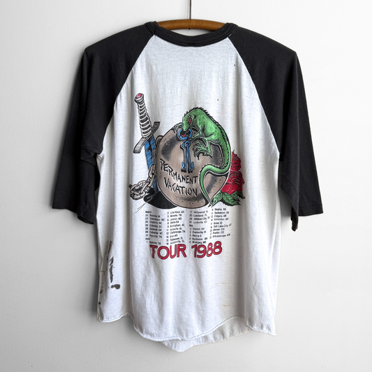 1988 Aerosmith Permanent Vacation Raglan Tour Tee