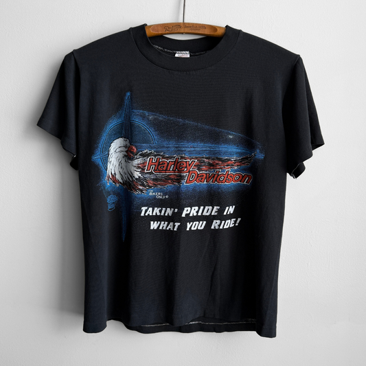 1980s Harley Davidson Takin' Pride In What You Ride Tee