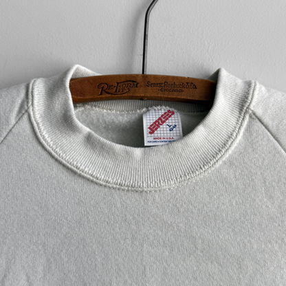 1980s White Blank Raglan Sweatshirt
