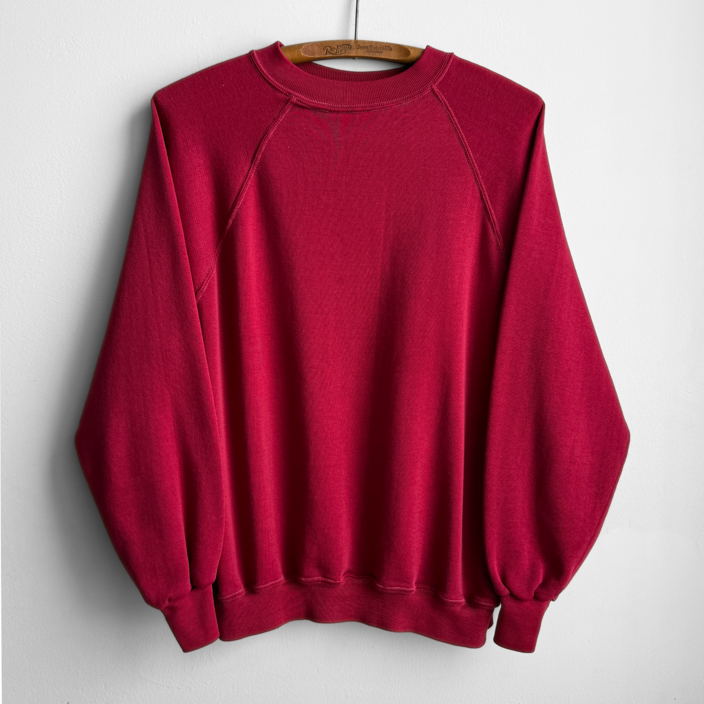 1970s Dark Red Raglan Sweatshirt