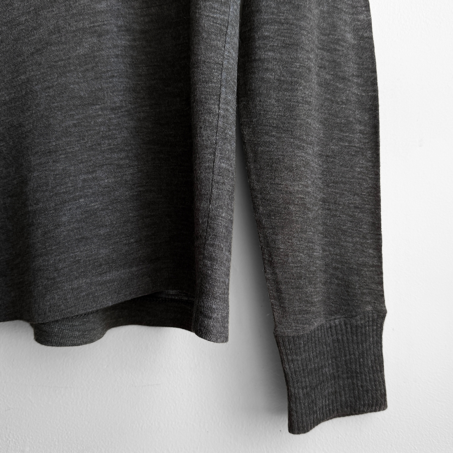 1960s Dark Grey Long Sleeve Polo Shirt