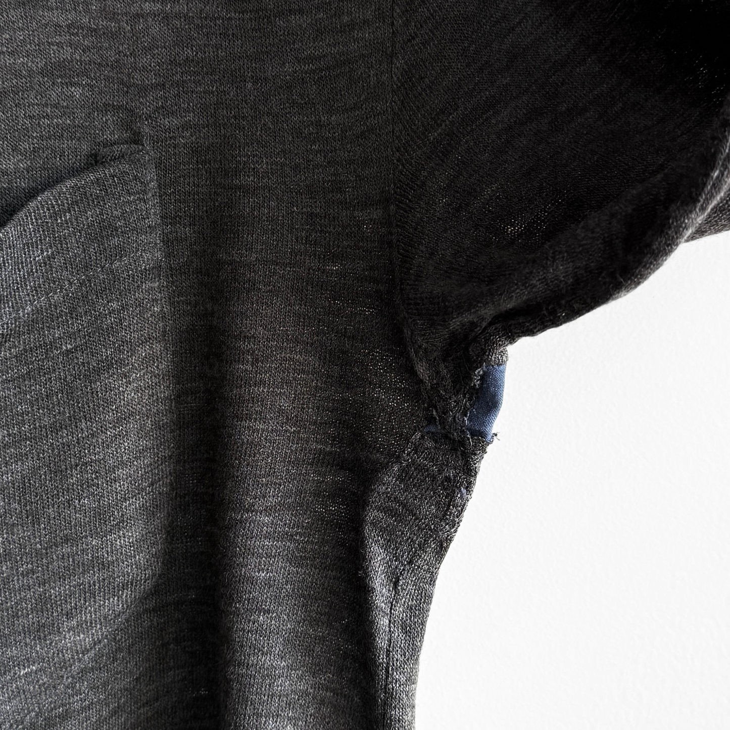 1960s Dark Grey Long Sleeve Polo Shirt