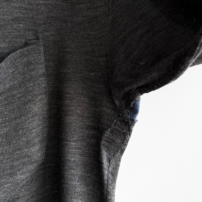 1960s Dark Grey Long Sleeve Polo Shirt