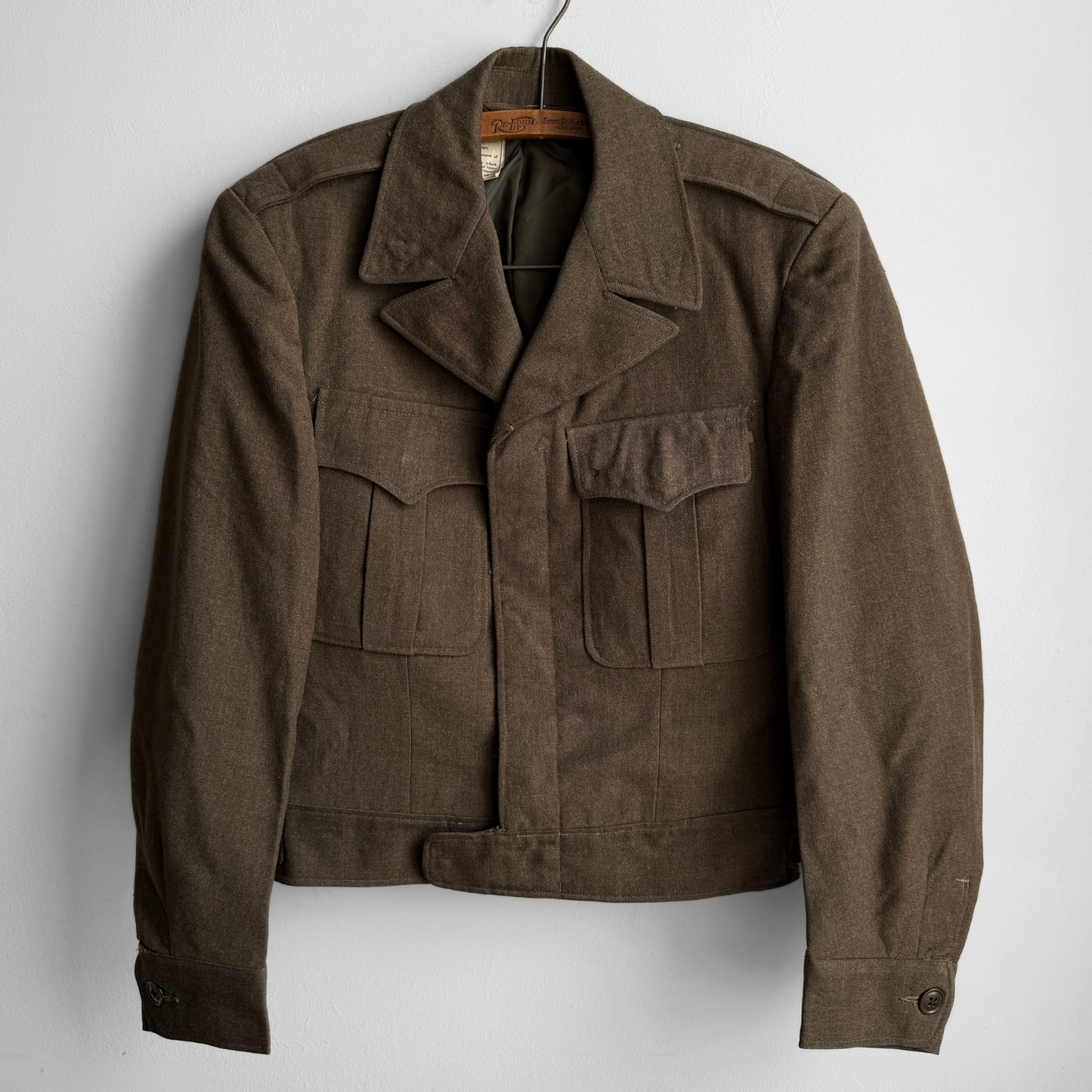 1940s U.S. Army IKE OD Wool Field Jacket