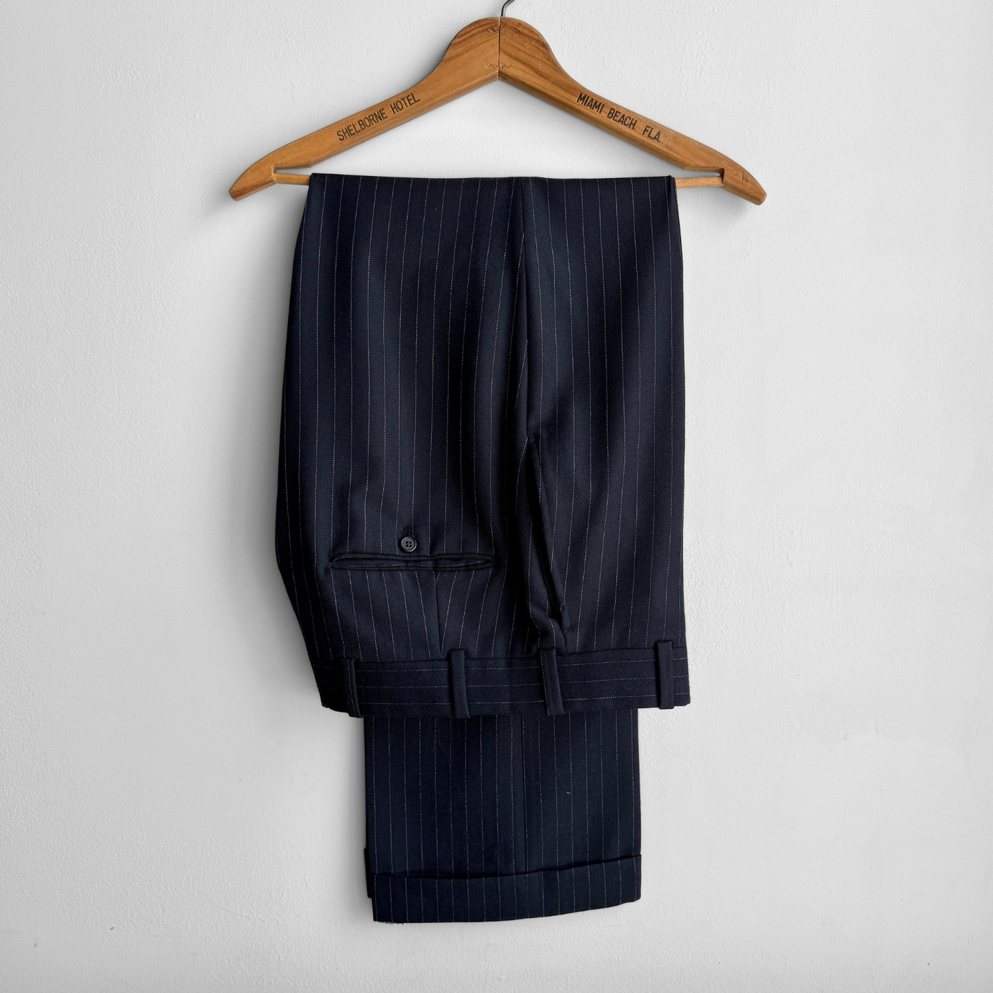 1960s Navy Blue Pinstripe 3-Piece Suit