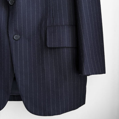 1960s Navy Blue Pinstripe 3-Piece Suit