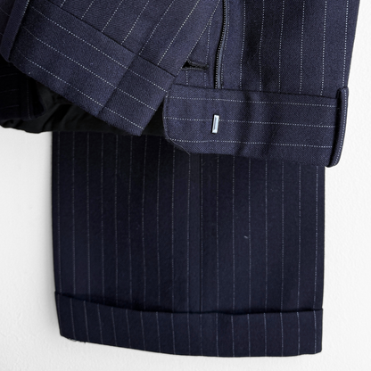 1960s Navy Blue Pinstripe 3-Piece Suit