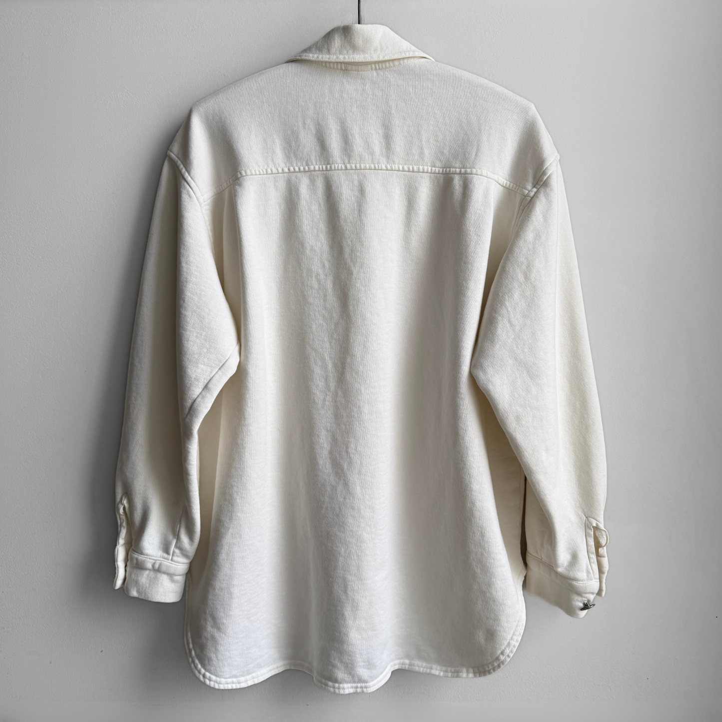 1990s White Heavy Fleece Cotton Shirt