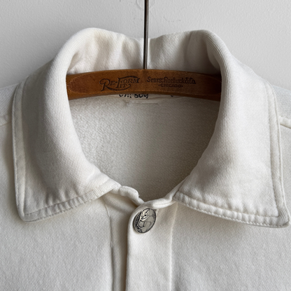 1990s White Heavy Fleece Cotton Shirt
