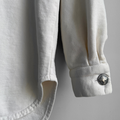 1990s White Heavy Fleece Cotton Shirt