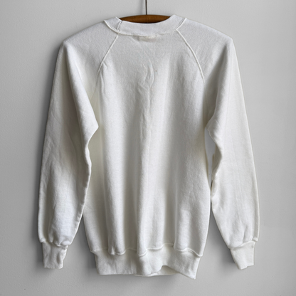 1980s White Raglan Sweatshirt