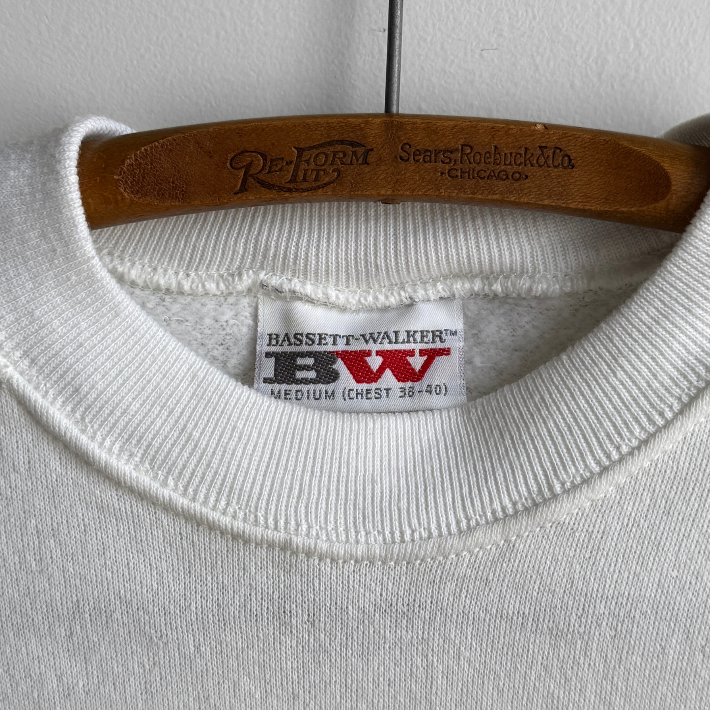 1980s White Raglan Sweatshirt