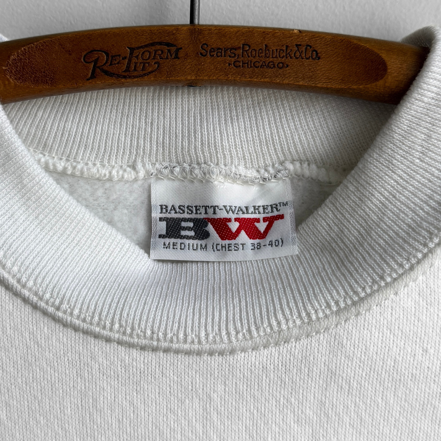1980s White Raglan Sweatshirt