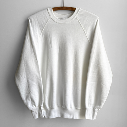 1980s White Raglan Sweatshirt