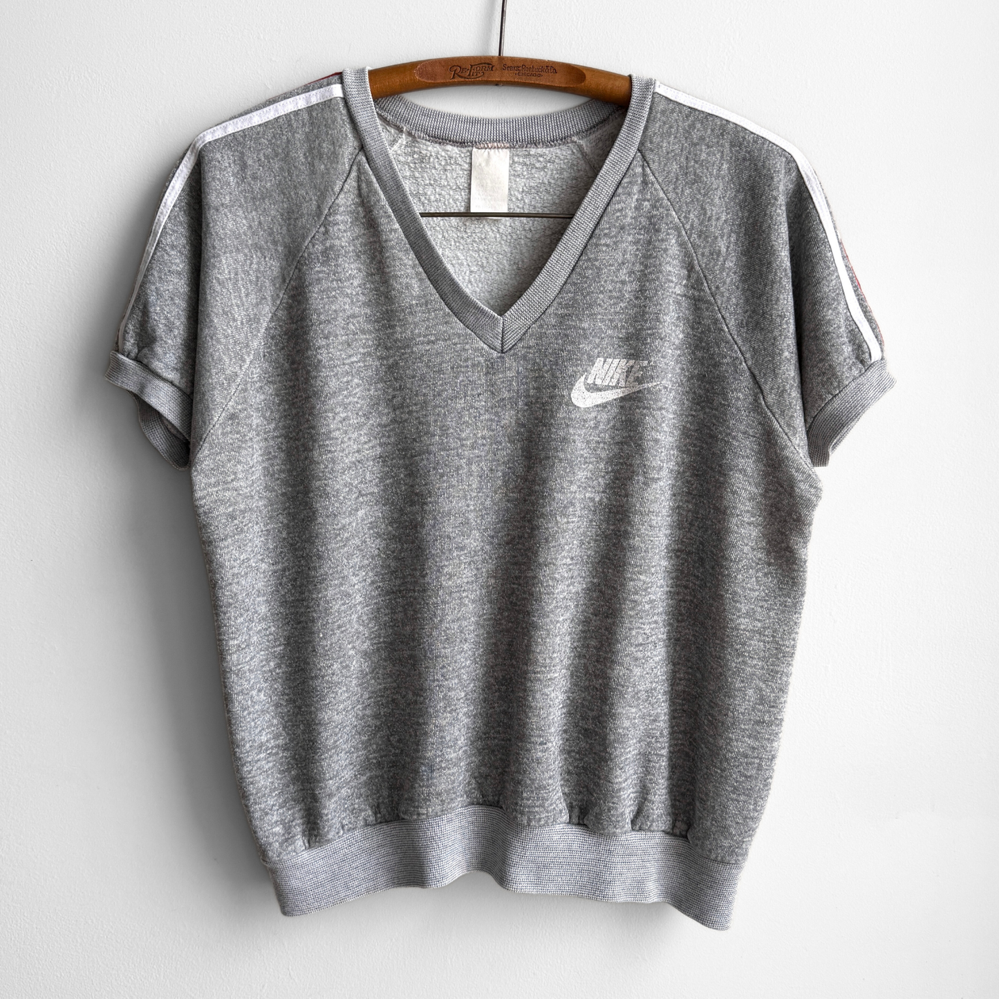 1980s Nike Grey Short Sleeve Sweatshirt