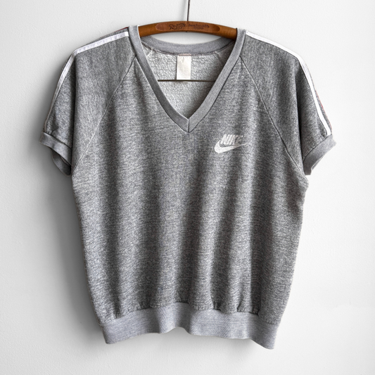 1980s Nike Grey Short Sleeve Sweatshirt
