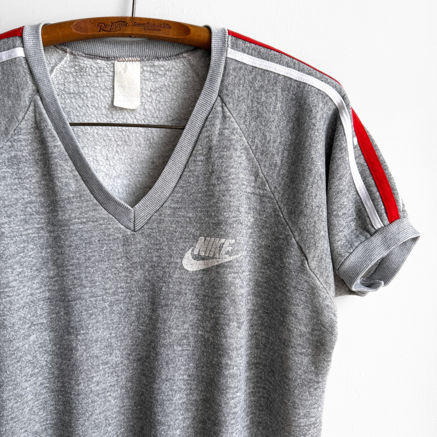 1980s Nike Grey Short Sleeve Sweatshirt