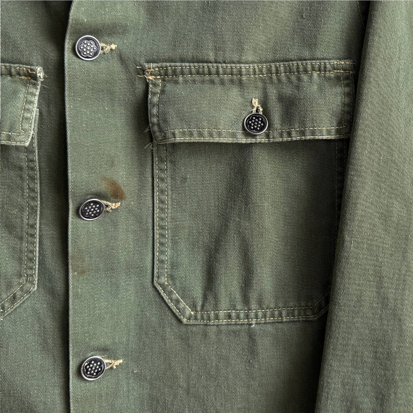 1950s U.S. Army 13 Star Button Shirt