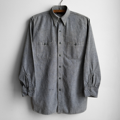 1930s Grey Checkered Cotton Work Shirt