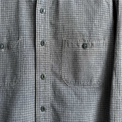 1930s Grey Checkered Cotton Work Shirt