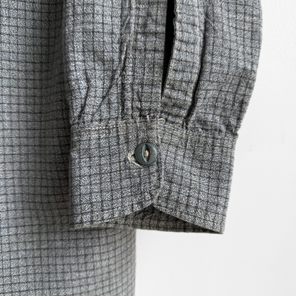 1930s Grey Checkered Cotton Work Shirt