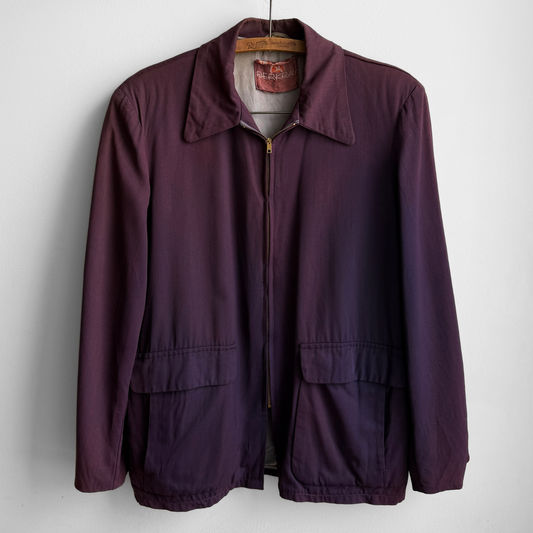 1950s Sun Faded Purple Gabardine Windbreaker Jacket