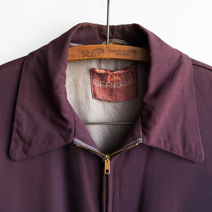 1950s Sun Faded Purple Gabardine Windbreaker Jacket