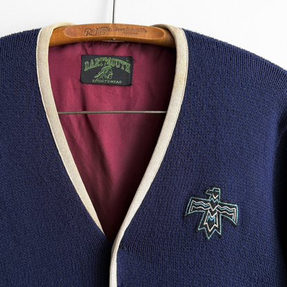 1960s Navy Blue Acrylic Cardigan Jac